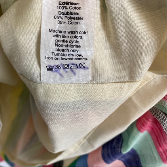 J Crew Factory Multi Stripe Off The Shoulder Dress Womens Size 6 Cotton Casual - Picture 10 of 11